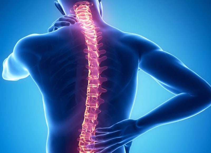 Image suggesting a person with back pain